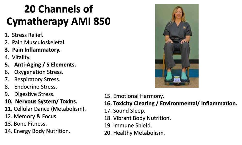 ami 850 20 channels 1000x598 temp Cymatherapy: Restoring the Core Resonant Frequency to <br>Heal Body Organs & the Human Structural Energy Field<br> Part 3 of the 2023 Resource Guide Vesica Institute for Holistic Studies