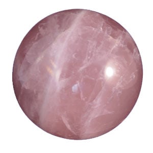 Iron Rose quartz sphere