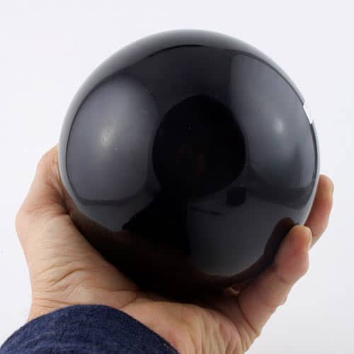 obsidian sphere h PurCrystal™ / Crystals & Minerals Vesica Institute for Holistic Studies