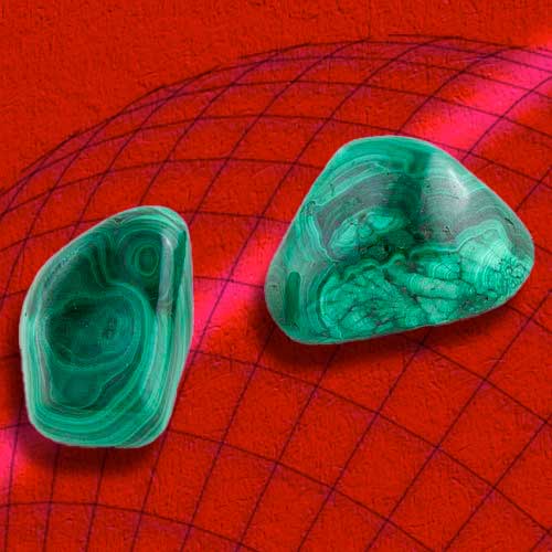 Vibrationally Tested Malachite Crystals at Vesica.org