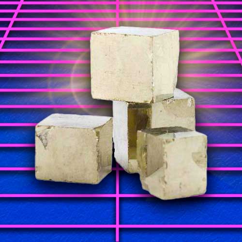 Vibrationally Tested Pyrite Crystals at Vesica.org