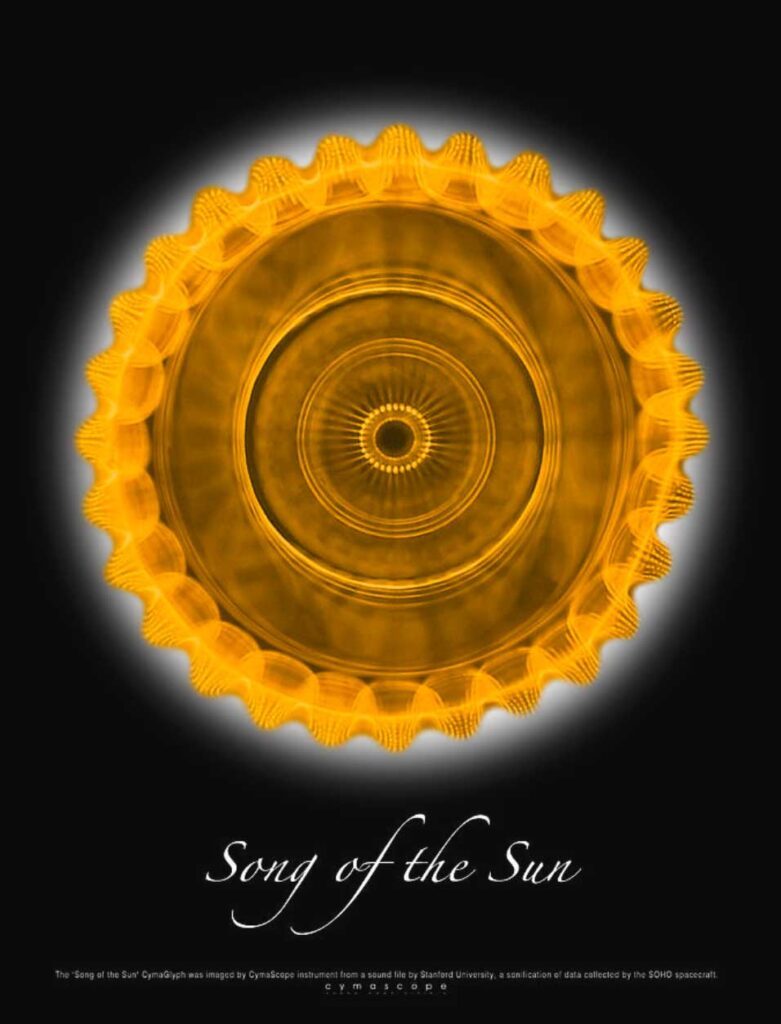 cymatics song of the sun poster Cymatics: Making Invisible Energy Waves Visible <br>Part 2 of the 2023 Resource Guide Vesica Institute for Holistic Studies